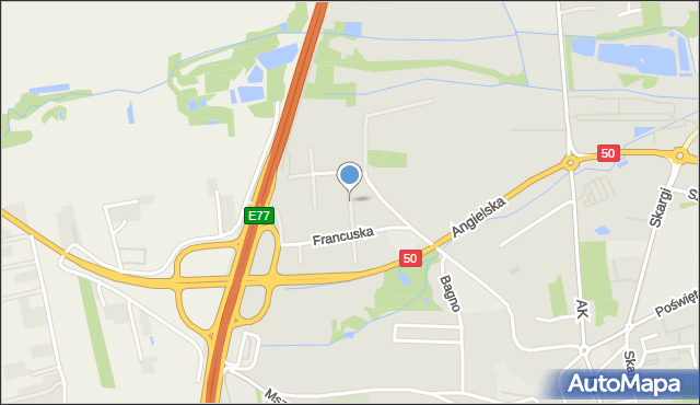 Grójec, Hiszpańska, mapa Grójec