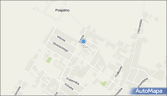 Strzałkowo powiat słupecki, Hiacyntowa, mapa Strzałkowo powiat słupecki