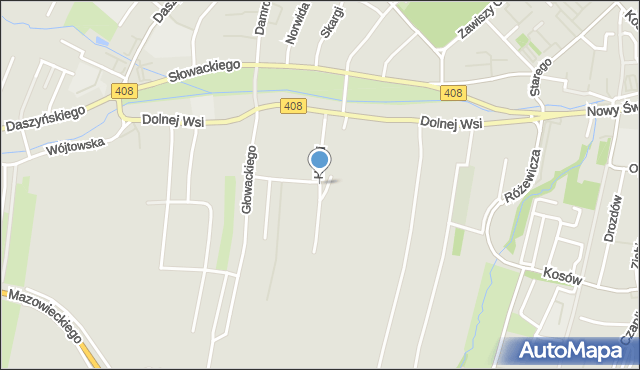 Gliwice, Hłaski Marka, mapa Gliwic