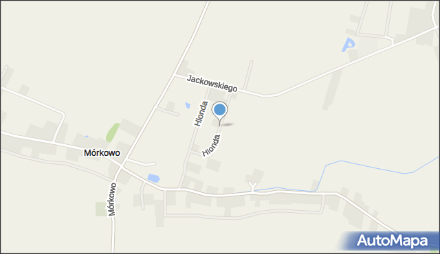 Mórkowo, Hlonda Augusta, ks. kard. Prymasa, mapa Mórkowo