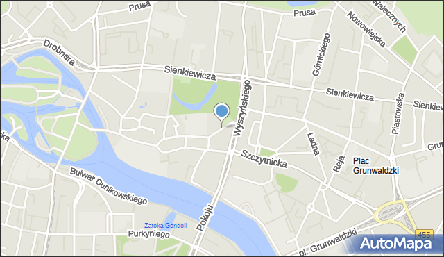 Wrocław, Hlonda Augusta, ks. kard. Prymasa, mapa Wrocławia