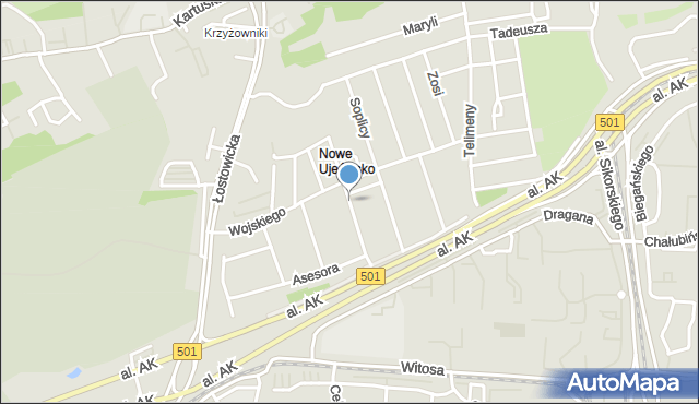 Gdańsk, Horeszków, mapa Gdańska
