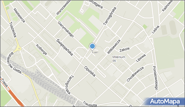 Gliwice, Hoblera Tadeusza, mapa Gliwic