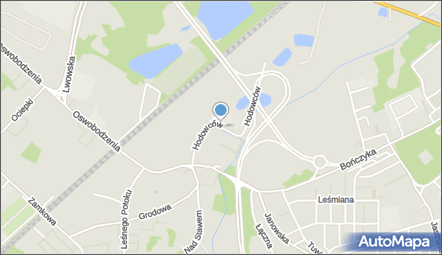 Katowice, Hodowców, mapa Katowic