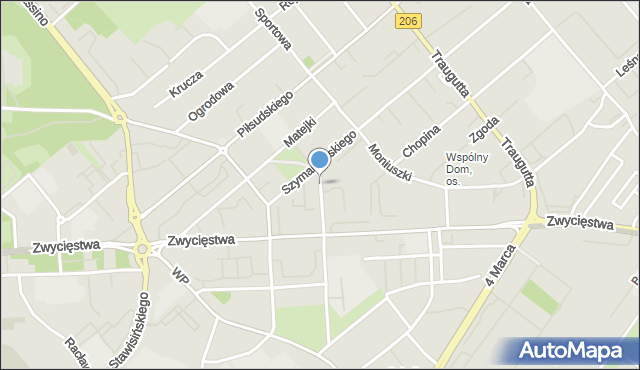Koszalin, Hołdu Pruskiego, mapa Koszalina