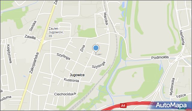 Kraków, Horaka Alojzego, mapa Krakowa