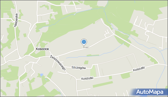 Kraków, Hoborskiego Antoniego, mapa Krakowa