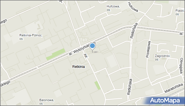 Łódź, Hokejowa, mapa Łodzi