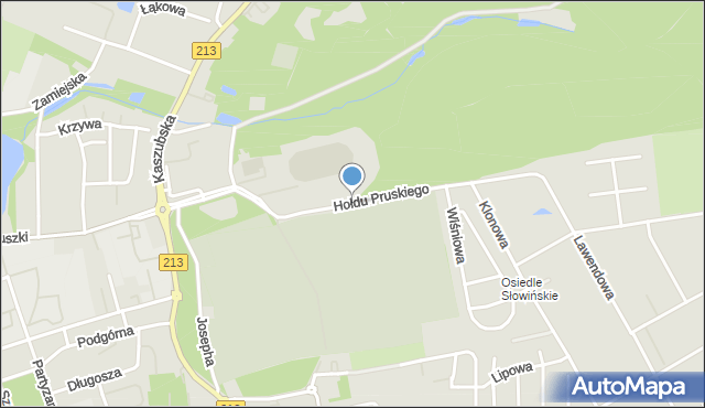 Słupsk, Hołdu Pruskiego, mapa Słupska