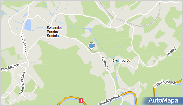 Szklarska Poręba, Hofmana Vlastimila, mapa Szklarska Poręba