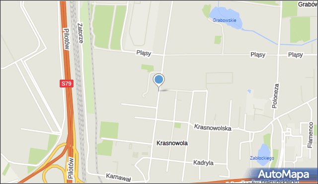 Warszawa, Hołubcowa, mapa Warszawy