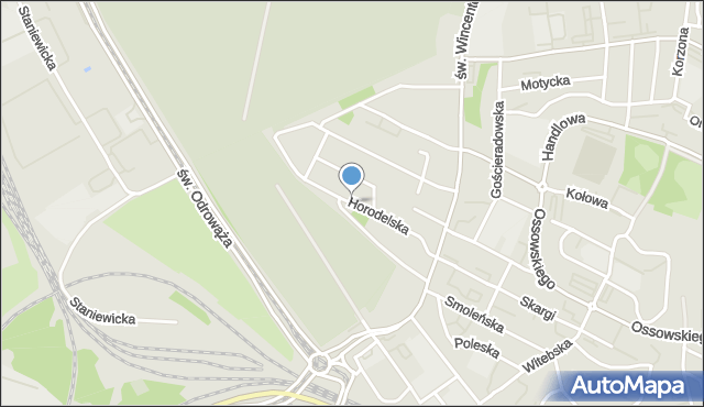 Warszawa, Horodelska, mapa Warszawy