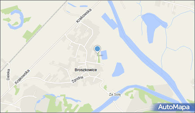 Broszkowice, Hutnicza, mapa Broszkowice