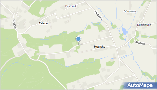 Hucisko gmina Gdów, Hucisko, mapa Hucisko gmina Gdów