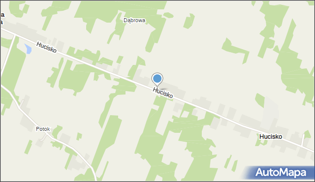 Hucisko gmina Krasnobród, Hucisko, mapa Hucisko gmina Krasnobród