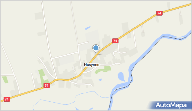 Husynne gmina Hrubieszów, Husynne, mapa Husynne gmina Hrubieszów
