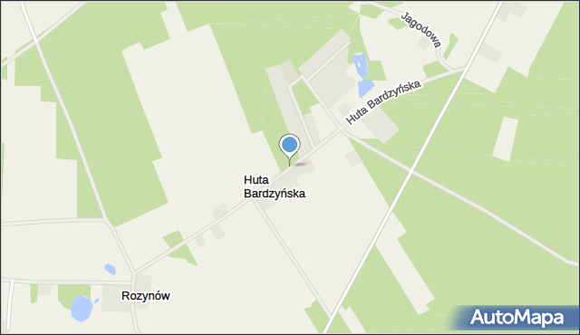 Huta Bardzyńska, Huta Bardzyńska, mapa Huta Bardzyńska