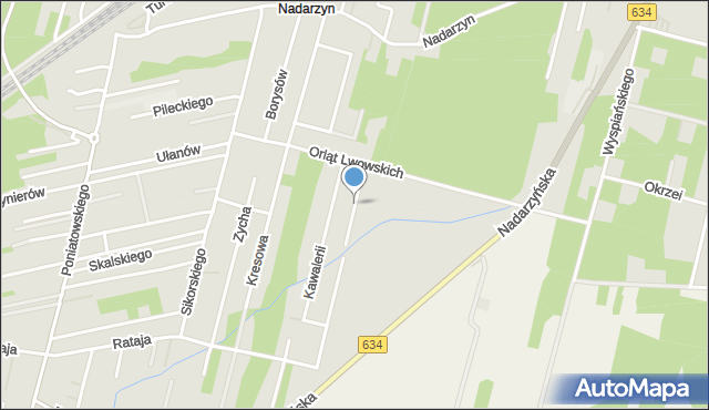 Kobyłka, Husarii, mapa Kobyłka