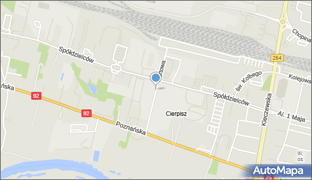 Konin, Hurtowa, mapa Konina