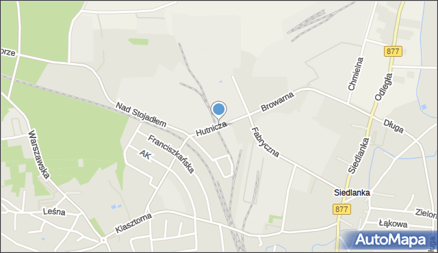 Leżajsk, Hutnicza, mapa Leżajsk