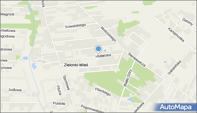 Lipków, Husarska, mapa Lipków