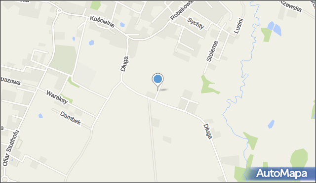 Luzino, Hubala Henryka, mjr., mapa Luzino