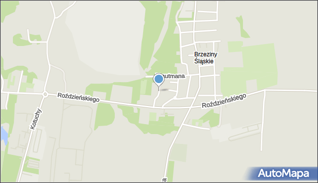 Piekary Śląskie, Hutnicza, mapa Piekary Śląskie