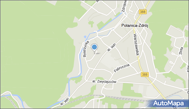 Polanica-Zdrój, Hutnicza, mapa Polanica-Zdrój