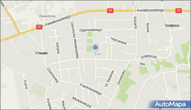 Sandomierz, Hubala Henryka, mjr., mapa Sandomierza