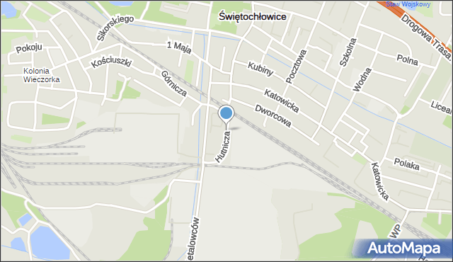 Świętochłowice, Hutnicza, mapa Świętochłowice