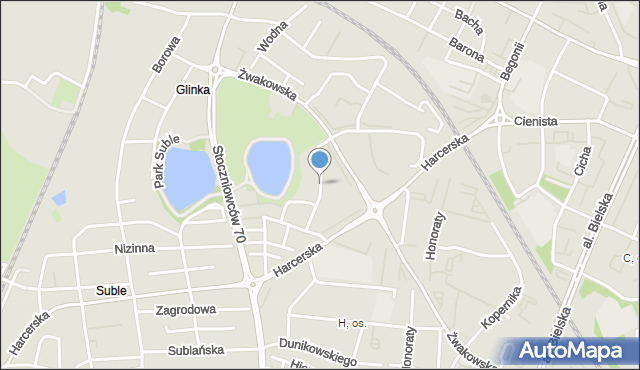 Tychy, Husarii Polskiej, mapa Tychów