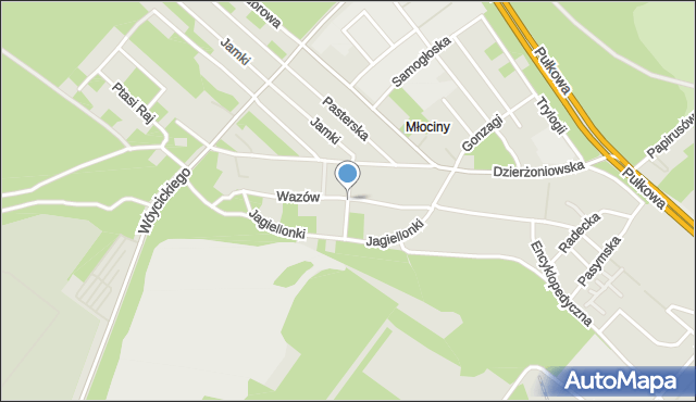 Warszawa, Humanistów, mapa Warszawy