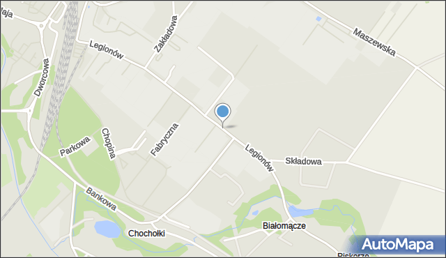 Goleniów, I Brygady Legionów, mapa Goleniów