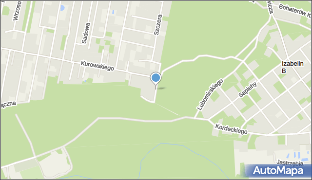 Hornówek gmina Izabelin, I Poprzeczna, mapa Hornówek gmina Izabelin