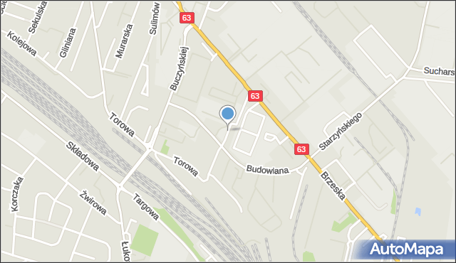 Siedlce, I Brygady Legionów, mapa Siedlce