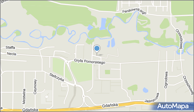 Wejherowo, I Morskiego Pułku Strzelców, mapa Wejherowo