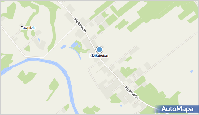 Idzikowice gmina Sochocin, Idzikowice, mapa Idzikowice gmina Sochocin