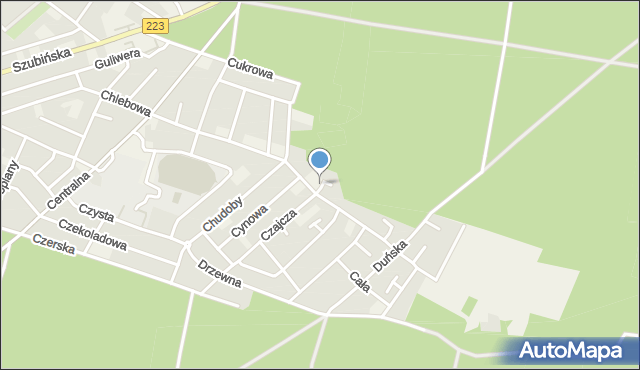 Białe Błota powiat bydgoski, Iglasta, mapa Białe Błota powiat bydgoski