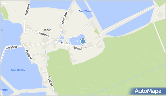 Kiczyce, Iglasta, mapa Kiczyce