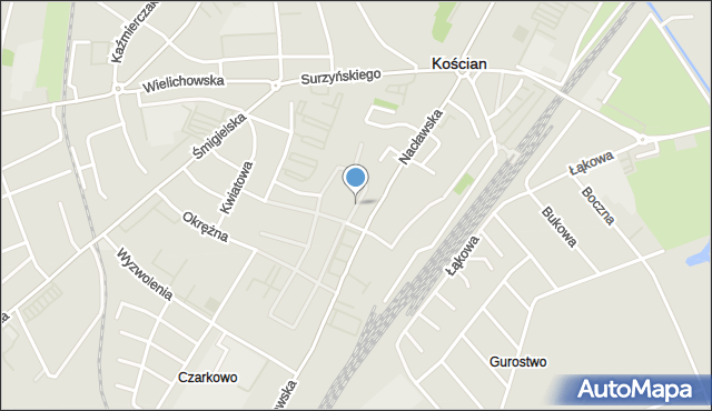 Kościan, Igłowicza Bolesława, mapa Kościan