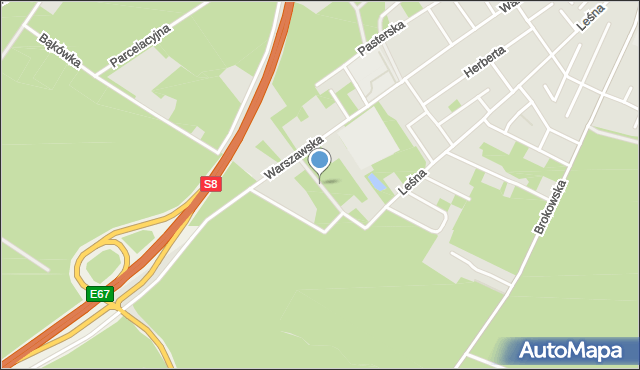 Ostrów Mazowiecka, Iglasta, mapa Ostrów Mazowiecka