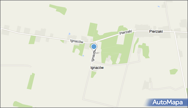 Pierzaki, Ignaców, mapa Pierzaki