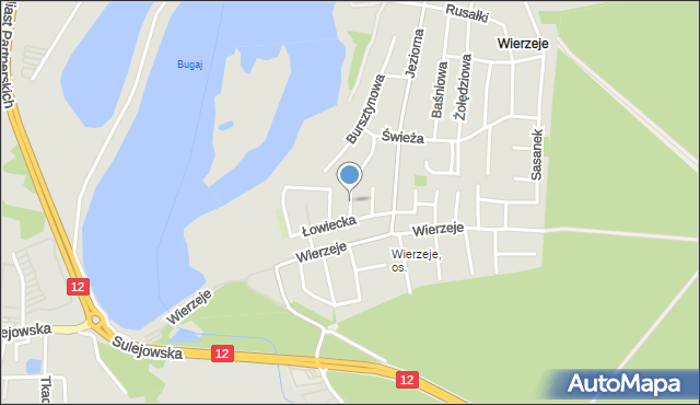 Piotrków Trybunalski, Iglasta, mapa Piotrków Trybunalski