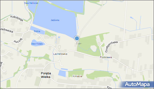 Poręba Wielka gmina Oświęcim, Iglasta, mapa Poręba Wielka gmina Oświęcim