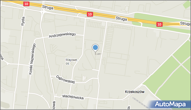 Szczecin, Iłłakowiczówny Kazimiery, mapa Szczecina