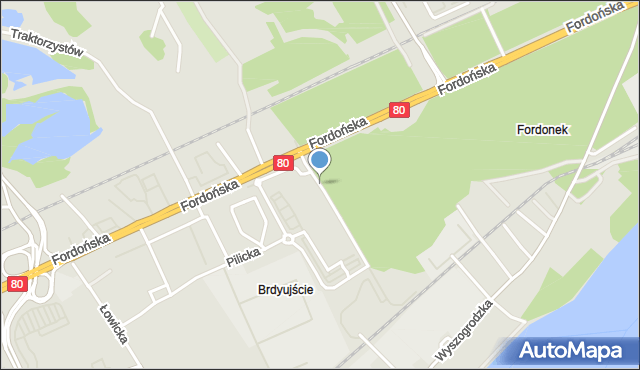 Bydgoszcz, Inflancka, mapa Bydgoszczy