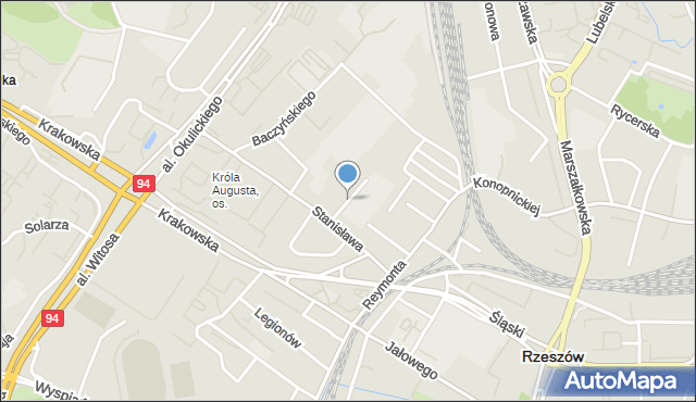 Rzeszów, Instalatorów, mapa Rzeszów