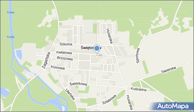 Świętoszów, Internatowa, mapa Świętoszów