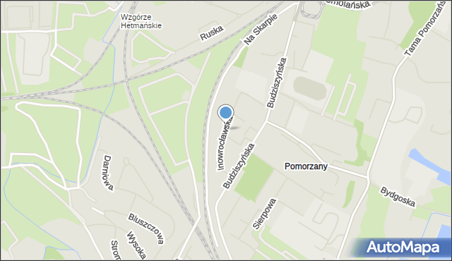 Szczecin, Inowrocławska, mapa Szczecina