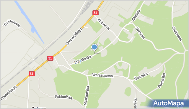 Szczecin, Inżynierska, mapa Szczecina